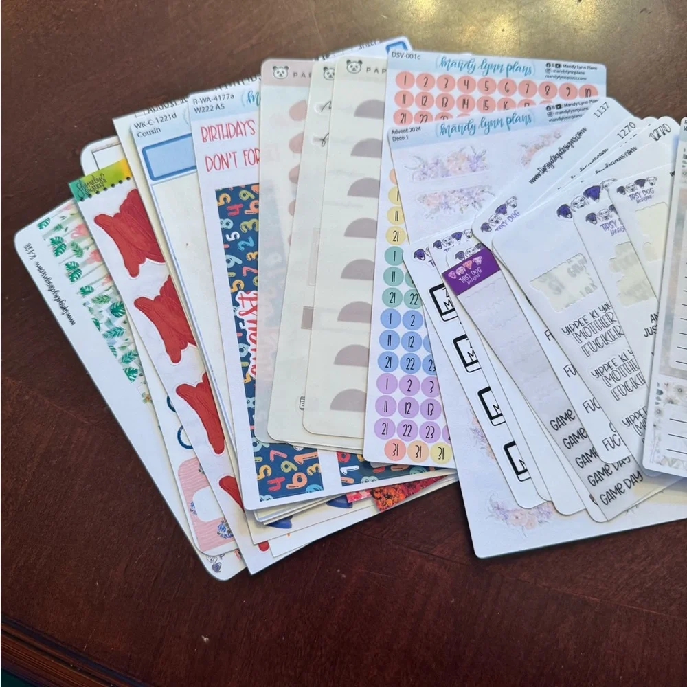 Assorted Planner Sticker Bags, Junk Journal, Scrapbooking Stickers
